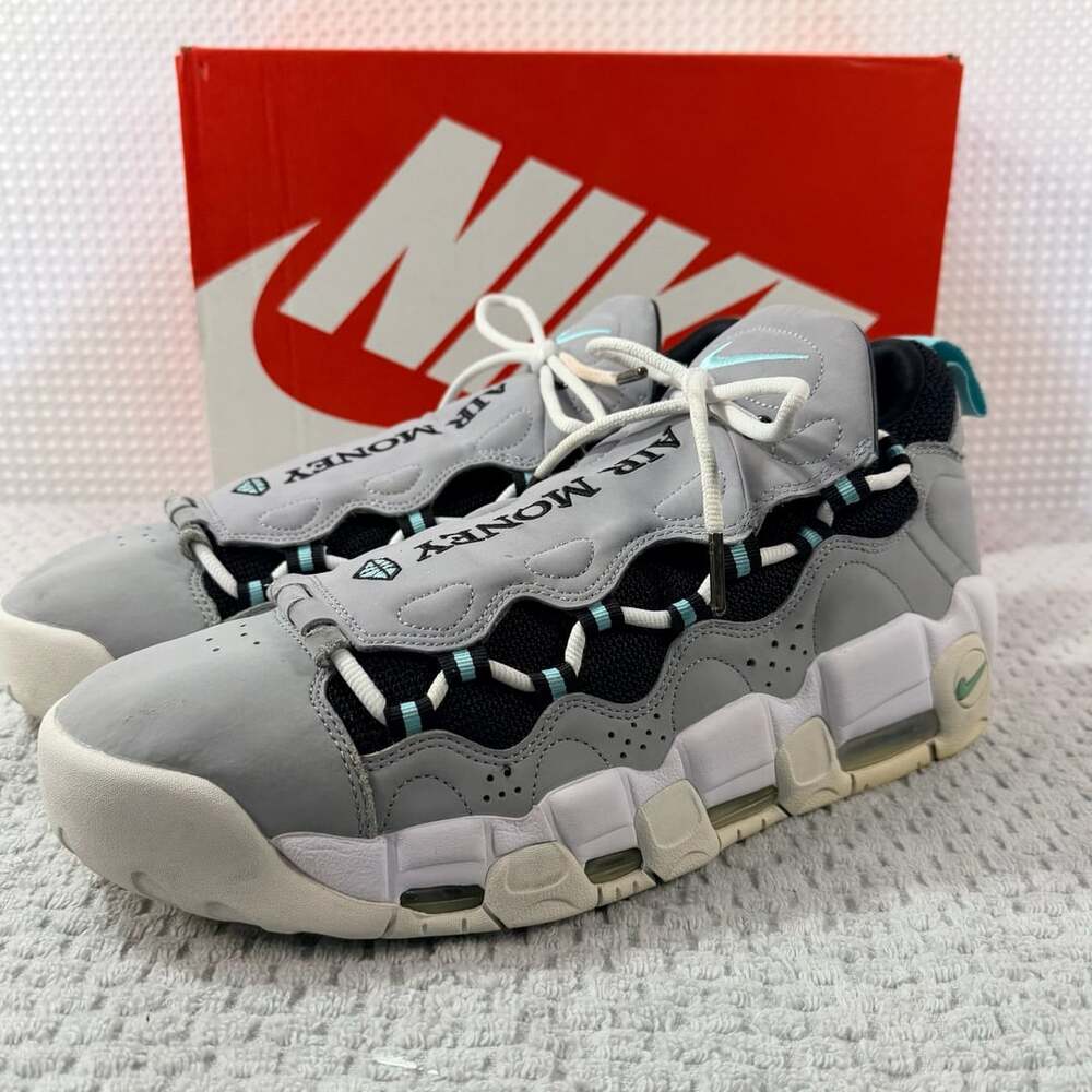Nike Air More Money Island Green Wolf Grey Basketball Shoes AJ2998-003